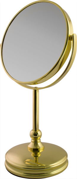 Фото Зеркало Weisen HIC-1059E Gold, настольное, 5X-увеличение, h 17 см. (Зеркала настольные)