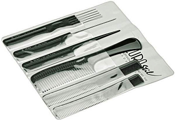 Набор гребней Eurostil 00950 в чехле, 6 предметов