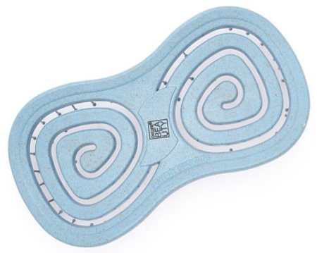 Фото Щётка массажная Dewal Beauty Eco-Friendly DBEF35-light blue с нейлоновым штифтом, форма бабочка (Расчёски и щётки)