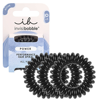 Резинка-браслет для волос invisibobble POWER True Black 3052CRD (в картоне)
