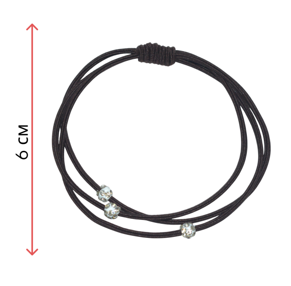 Фото Резинки для волос Weisen WSRJ-1250-3 со стразами, мокко, 2 шт. (Резинки)