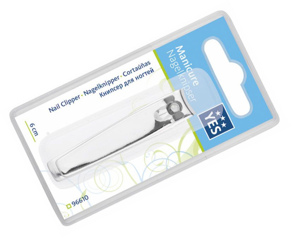 Фото Книпсер для ногтей YES 96610, серебристый, 6 см (Книпсеры для ногтей)