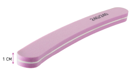 Фото Пилка-баф Weisen WS-1124 розовая, 240/240, 18 см (Пилочки для ногтей)