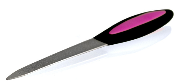 Фото Пилочка для ногтей Weisen WSX-008 black/pink металлическая, сапфировое напыление, 13 см (Пилочки для ногтей)