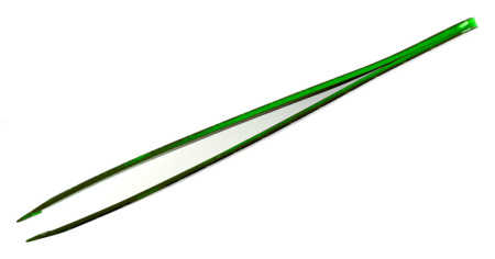 Фото Пинцет для бровей Weisen RRK-701Green скошенный, 9,5 см (Пинцеты для бровей)
