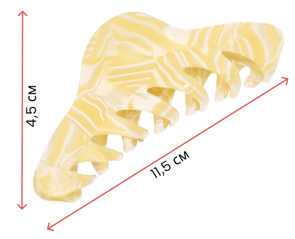Фото Заколка-краб для волос Weisen WSRJ-836 Бежевый перламутр, средний, 11,5 см, 1 шт. (Заколки)