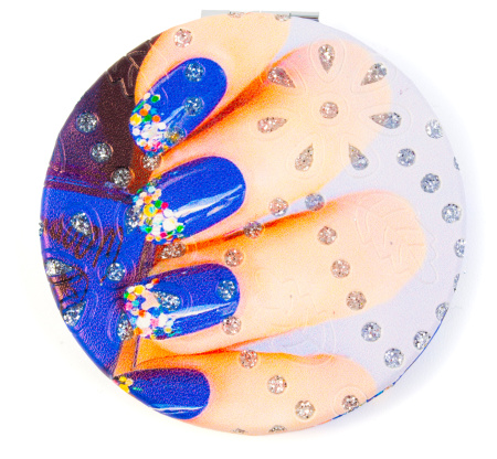 Фото Зеркало компактное Weisen WSPK-143-6 Маникюр, круглое, d 7,2 см (Зеркала карманные)