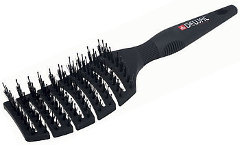 Расчёска Dewal BRZ101 туннельная New Flexi с антистатическим покрытием, нейлоновый штифт/натуральная