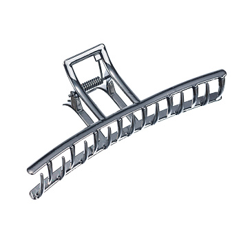 Заколка-краб для волос Dewal Beauty 3003BD, серебряный, 1шт.