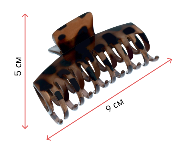 Фото Заколка-краб для волос Weisen WSAN-2124 Бежевый, двойной ряд зубцов, 1 шт. (Заколки)