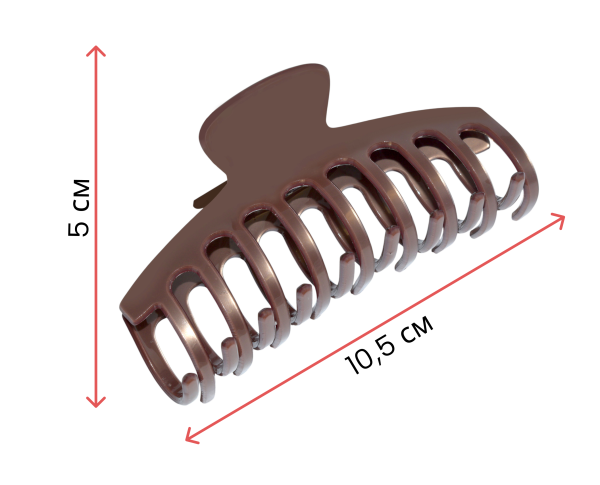 Фото Заколка-краб для волос Weisen WSRJ-840 Мокко, 1 шт (Заколки)