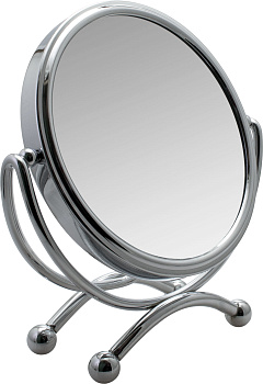Зеркало косметическое Weisen BIC-0638C, настольное, 10Х-увеличение, d 15 см, h 19 см