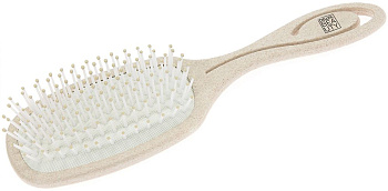 Щётка массажная Dewal Beauty Eco-Friendly DBEF3-Beige прямоугольная, с нейлоновым штифтом