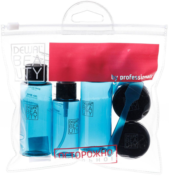 Фото Дорожный набор баночек для путешествий Dewal Beauty DBTS5SG, 7 предметов (Дорожные наборы)