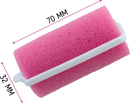 Фото Бигуди поролоновые Weisen PS 29532, розовые 32х70 мм,12 шт. (Поролоновые бигуди)