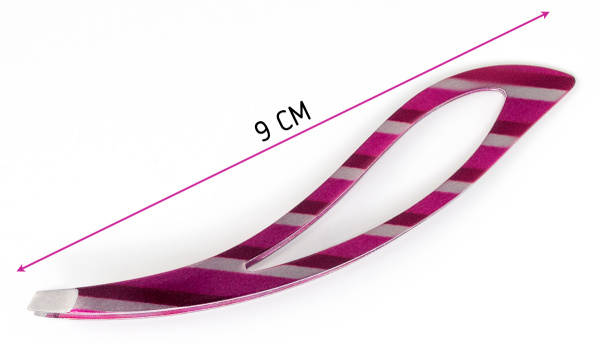 Фото Пинцет Weisen NGHM-012 RED скошенный, изогнутый, 9 см (Пинцеты для бровей)