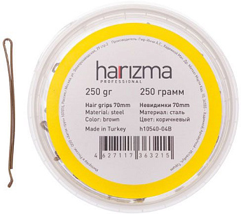 Невидимки harisma h10540-04B прямые с укороченной верхней частью, 70 мм, коричневые, 250 гр.