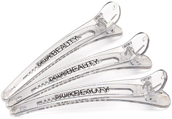 Зажимы для волос Dewal Beauty DBCH86grey/transparen, 5 шт.