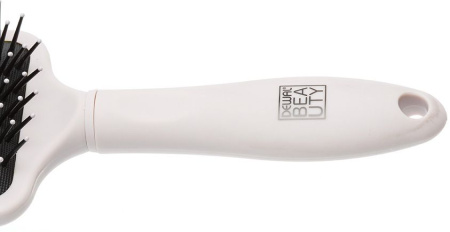 Фото Щетка массажная Прованс Dewal Beauty DBPR5 Powdery квадратная с пластиковым штифтом, 13 рядов (Расчёски и щётки)