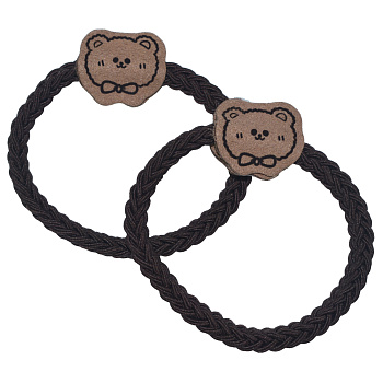 Резинки для волос Weisen WSAN-2277 Тедди, мокко, 2 шт.