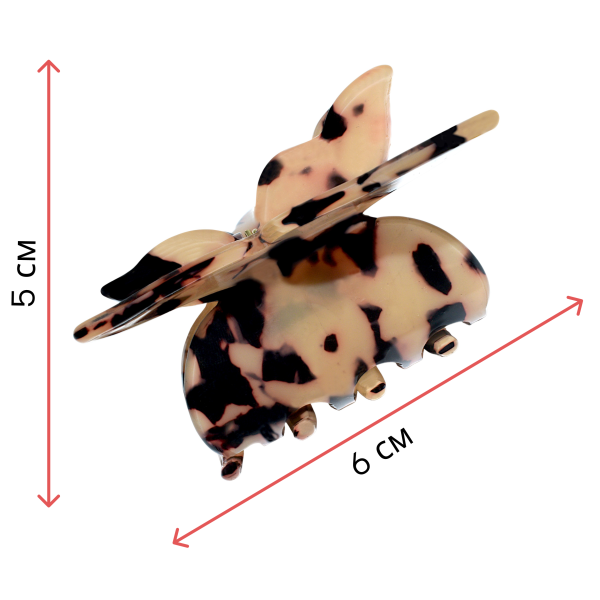 Фото Заколка-краб для волос Weisen WSRJ-843 Леопард, серия Бабочка, 1 шт. (Заколки)