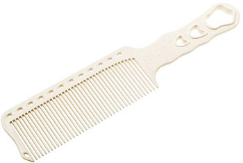 Расческа большая Y.S.PARK YS-282 white для стрижки под машинку, с ручкой, белая
