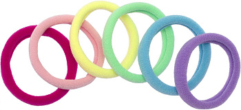 Резинки для волос Weisen WSE-85 PASTEL mix maxi, 6 шт.