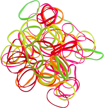 Резинки для волос Weisen WSKG-133H силиконовые, mix midi 50 шт.