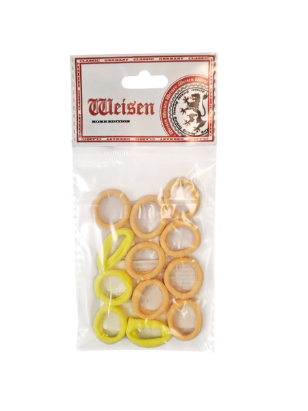Фото Резинки для волос Weisen WS-2103-3 Pastel супер мини, желтый/персиковый, 12 шт. (Резинки)