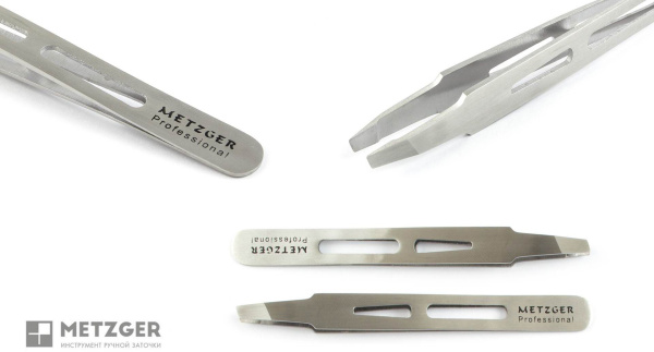 Фото Пинцет Metzger PT-220-M-D, скошенный (Пинцеты для бровей)