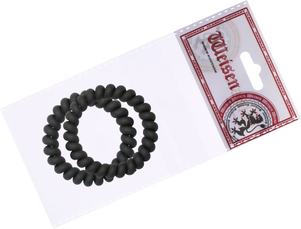 Фото Резинки для волос Weisen WSKG-274-2 MATT black пружинки, 2 шт. (Резинки)