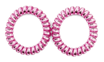 Резинки для волос Weisen Crystal WSKG-2556-1, пружинки, розовые, 2 шт.