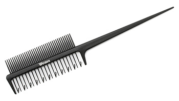 Гребень Weisen CB995 для окрашивания, двухсторонний, карбоновый, 22,5 см, черный