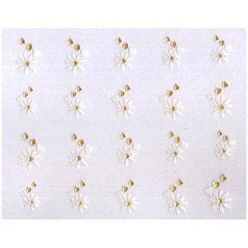 Украшение для дизайна ногтей Ellis Cosmetic EC NB 009 W, стразы белые