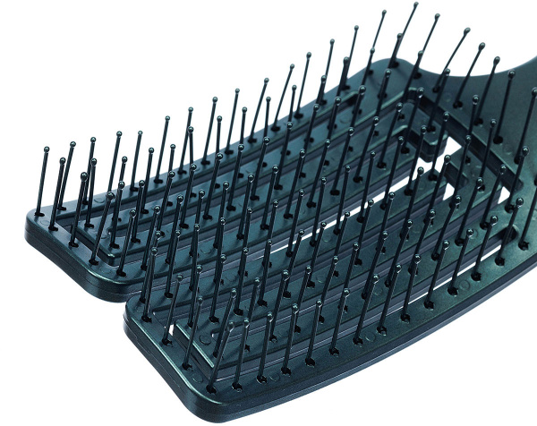 Фото Щетка DEWAL New Flexi BRZ528 с антистатическим покрытием, нейлоновые штифты, 8 рядов (Расчёски и щётки)