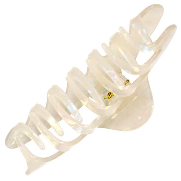 Фото Заколка-краб для волос Weisen WSRJ-836 Белый перламутр, средний, 11,5 см, 1 шт. (Заколки)