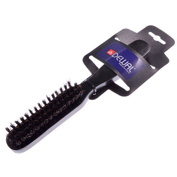 Расчёска для укладки Dewal BR-WC307 4-х рядная деревянная, с натуральной щетиной