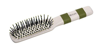 Расчёска массажная Dewal BRN120 NATUREL продувная деревянная, пластиковый штифт