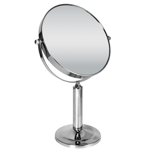 Фото Зеркало настольное Weisen WS-521BD-CHR, хром, 5X-увеличение, d 19 см, h 34,5 см (Зеркала настольные)