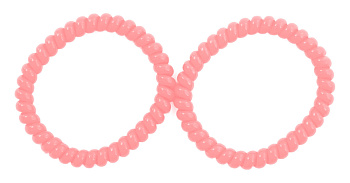 Резинки для волос Weisen Neon Slim WSKG-12K-4, пружинки, лосось, 2 шт.