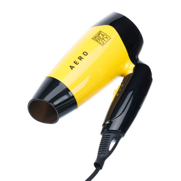 Фото Фен DEWAL BEAUTY Aero Yellow HD1002-Yellow, дорожный, жёлтый, 1400 Вт, 1 насадка (Фены)