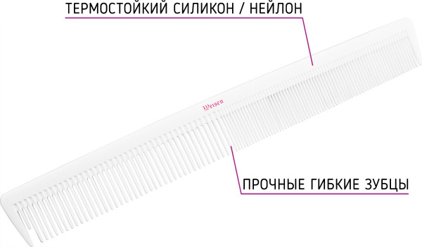 Фото Гребень для волос Weisen CHP-006 с разделительным зубцом, 21,7 см (Гребни)