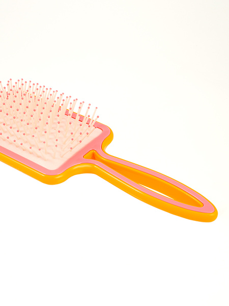 Фото Расческа для волос Weisen WS-2022-1 массжная, квадратная, оранжевый/розовый, 23,5 см (Расчёски и щётки)