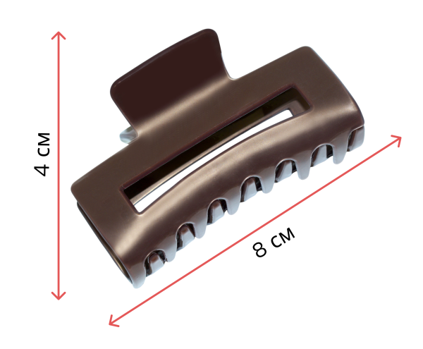 Фото Заколка-краб для волос Weisen WSRJ-835 Мокко, средний, 8 см, 1 шт. (Заколки)