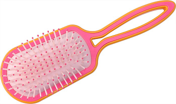 Расческа массажная Weisen WS-2022A, оранжевая/розовая