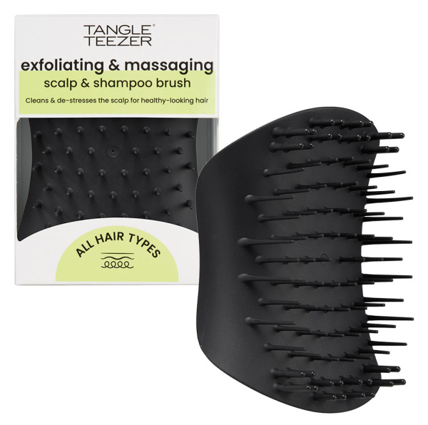 Фото Щетка для массажа головы Tangle Teezer The Scalp Exfoliator and Massager Onyx Black 2268 (Расчёски и щётки)