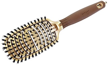 Щетка EXPERT CARE FLEX Boar Bristles Gold and Brown, натуральная щетина