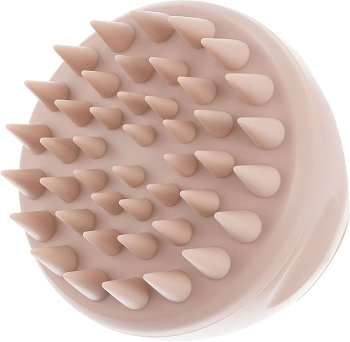 Щетка массажная для мытья головы Dewal Beauty HMB-107 бежевая, 8х8,5 см