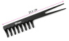 Фото Гребень Weisen ABS-29139 Black с разделителем Ласточкин хвост, 19 см, черный (Гребни)