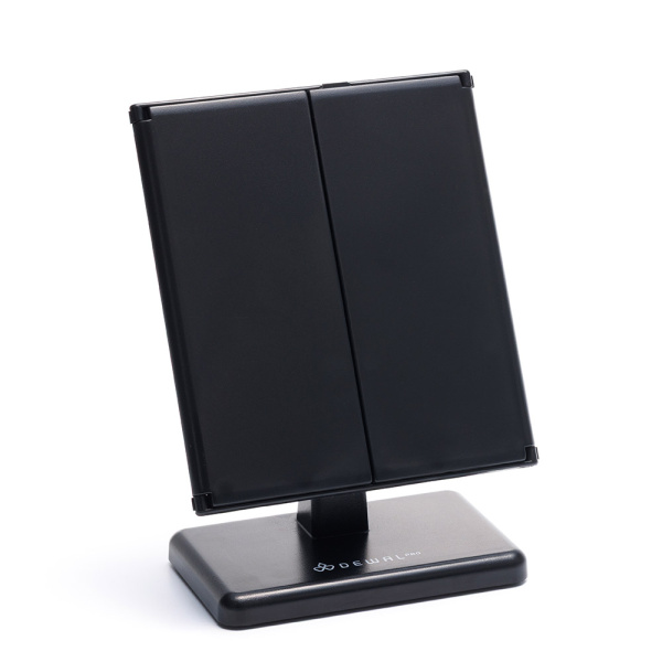 Фото Зеркало косметическое DEWAL MR-7014 настольное складное трехстворчатое, черный (Зеркала настольные)